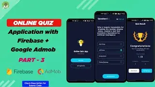 Complete online Quiz Application using Firebase + Admob Ads | Part-3 (Final Part Admob)