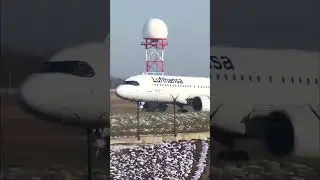 CLOSE UP Lufthansa Airbus A320NEO Landing at Belgrade 🤩