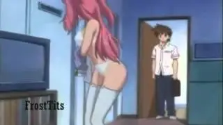 Anime Girl caught in her Underwear