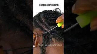 Crochet Braid With Feed-in Braids #halfbraids #halfcrochethair