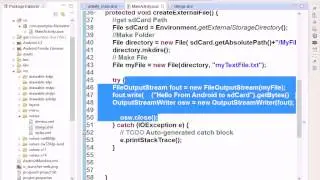 11 Android Course Working with Files   write and read file and create folder on External StorageCard