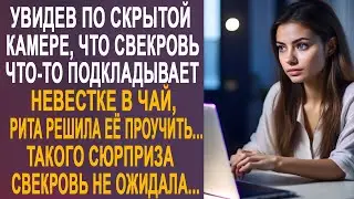 Увидев по скрытой камере, что свекровь что-то подкладывает невестке в чай, Рита решила...