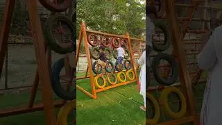 Kids are playing in the playground