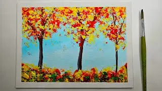Easy Acrylic Painting For Beginners | Painting with Aluminum Foil
