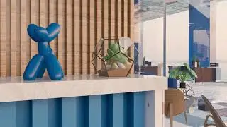 render Enscape 2.7 - Diseño de Interiores de Banco  General