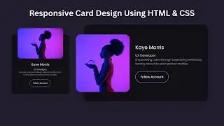 Responsive Card Design Using HTML & CSS 🔥 | Modern UI Card Tutorial Step by Step
