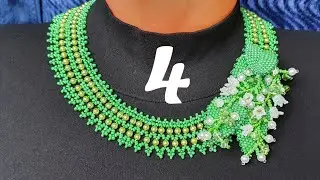 Necklace/Beaded necklace/DIY necklace/Beaded/Колье своими руками/Колье из бисера  ЛАНДЫШИ Часть 4