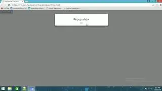 Showing and Hiding Popup using HTML and JavaScript