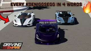 Every Koenigsegg in 4 words! | Driving Empire