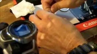 How to add a filter, lens hood or wide angle lens to a Canon Vixia HF-R10 or HF-R11 camcorder.