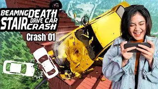 How to crash a car in Beam NG Drive Death Stair Car Crash | Racing Game | SB Gaming Crash 01