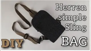 Herren simple Sling Bag // Crossbody Bag // Мужская сумка через плечо