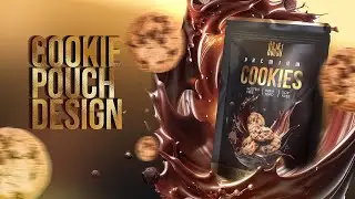 Product packaging design in illustrator (food pouch) | cookie pouch packaging design