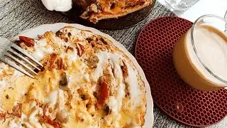 Вкусный и полезный завтрак быстро 🥗☕ #вкусныйзавтрак #быстрыйзавтрак