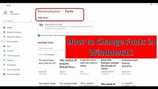 How to Change Fonts in Windows 11