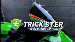 zx25r  トリックスターとゼログラビティ比較してみて気に入ったスクリーンつけてみた！