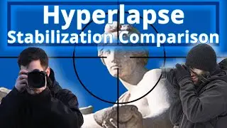 Hyperlapse stabilization motion tracker comparison - statue Munich
