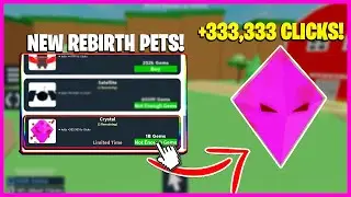 *NEW* REBIRTH SHOP PETS! I CREATED the SHINY GEM PET! IN THE REBIRTH SHOP in Clicking Simulator 2.0!