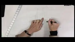 perspective painting planning sketch