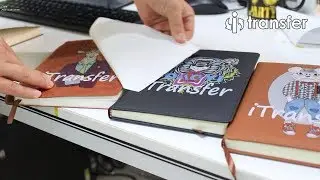 i-Transfer® laser heat transfer paper PU PVC Leather customized on Notebook