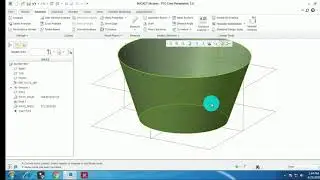 CREO BASICS  To find MASS PROPERTIES AND ONE SIDE VOLUME