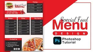 How Make Creative food Menu in Photoshop| #tutorial #photoshop