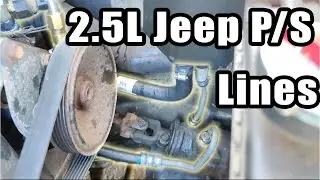 88 2.5L Jeep Comanche Power Steering Line Replacement