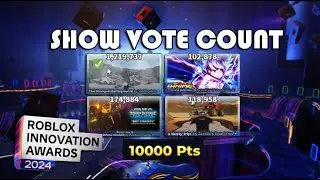 FREE ITEMS! Roblox Innovation Awards 2024 Script Hack - Show vote count [Pastebin]