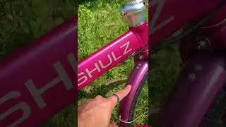Складной велосипед Shulz Easy 20'' в цвете "роза" | 8 скоростей, ободные тормоза багажник и подножка