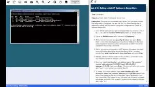 70-640 Lab2.10: Setting a static IP Address in Server Core