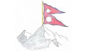 New Nepal Flag Drawing 