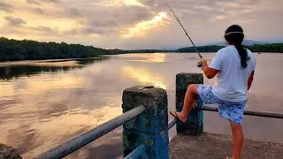 Pescando e fritando o peixe, uma delícia! 