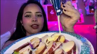 Asmr🍎Maçã Com Leite Moça🥛 mukbang