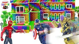 How To Make A 3 Storey Villa With A Fish Tank By Magnetic Balls For Superhero | Magnet Super