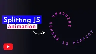 Typo coaster text animation in splitting JS | JavaScript