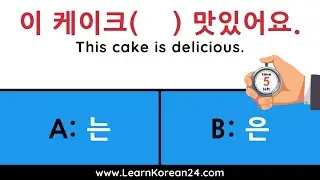Korean Particles Practice | 은/는 , 을/를, 이/가