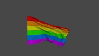 Pride Flag (Improved Perspective) in Blender
