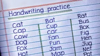 ✏️ 3-Letter Words Handwriting Practice for Kids | Easy A–Z Writing | Improve English Handwriting