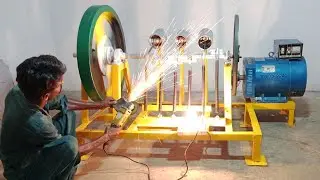 How To Make 15kw Fuel Free Spring Machine Make Electricity Free Energy Generator 15kw Alternator
