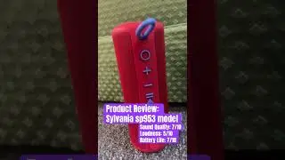 Sylvania bluetooth speaker review 