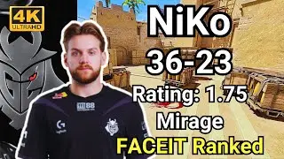 NiKo (36-23) Rating:1.75 (Mirage) | FACEIT Ranked | Sep 10, 2024 #cs2 #pov