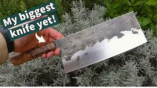Forging a Big Chinese Cleaver | Knifemaking
