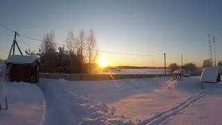 Деревня Соснино (снег, улья, камус, пчелоудалитель)