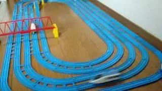 プラレールで5レーンスピードレース PLARAIL 5 lane speed race