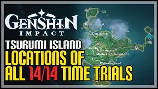 Tsurumi Island All Time Trial Locations Genshin Impact
