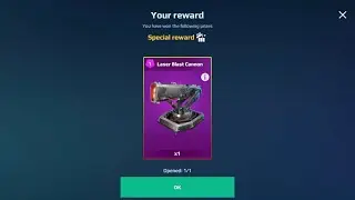 Yay I won a laser blast cannon for my mother ship-War Robots
