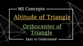 Altitude of Triangle | Orthocenter of Triangle
