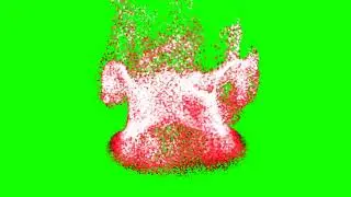 4K Green Screen Free - 3D PARTICLE BURN