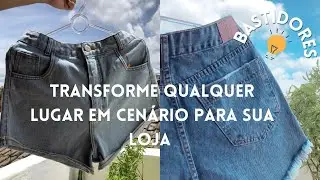 Tirando fotos bonitas das roupas e produtos que vende sem ter cenário ou loja bonita