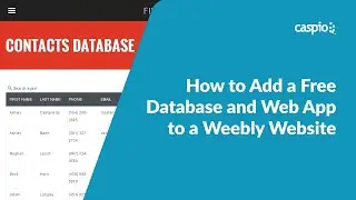 Adding a Free Database and Web App to a Weebly Website